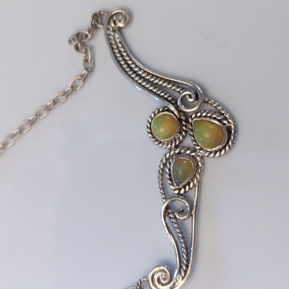Jewelry Sterling And Opal Statement Necklace Poshmark